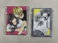 【新品】漫福ガチャ D賞 長方形缶バッジ 野良猫と狼 A・C 2点 セット