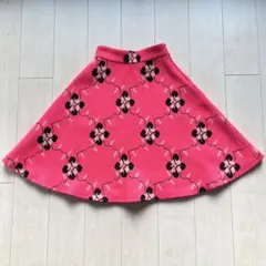 miu miu ミュウミュウ 花柄 ニット フレアスカート ピンク 38のサムネイル
