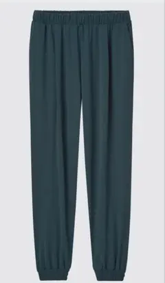 UNIQLOクレープジャージージョガーパンツ ダークグリーンS ユニクロ