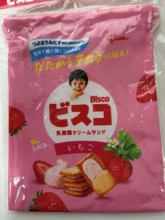 新品 ビスコ オリジナル巾着 いちご ピンク
