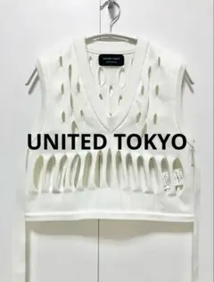 UNITED TOKYO　カッティングデザインニット（ホワイト）のサムネイル