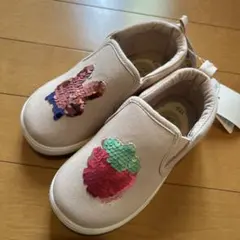 スパンコールスニーカー 17.0cm うさぎ　いちご