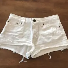 マウジーホワイトデニムショーパン