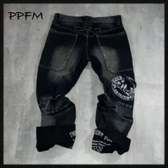 【希少・00s】PPFM ロールアップ プリント ペインターデニム Y2Kのサムネイル