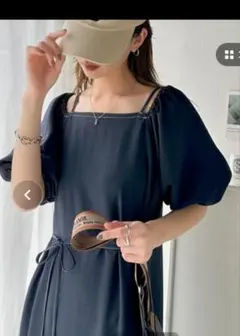 【新品未使用】classicalelf 2wayパフスリーブロング丈ワンピース
