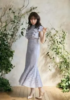 mauve Herlipto Lace Trimmed Floral Dress - メルカリ