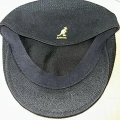 限定値下げ❣️ KANGOL 黒 ハンチング帽 L カンゴール　ゴールドロゴ　金色