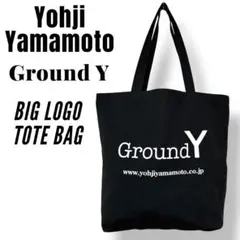 【入手困難】Ground Y ヨウジヤマモト ビッグロゴ トートバッグ 黒のサムネイル