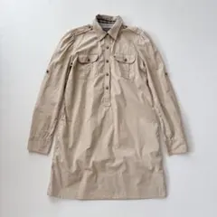 【美品】ポロジーンズ ラルフローレン シャツワンピース ベージュ M 綿100%のサムネイル