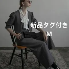 GYDA サテン ピンストライプ オールインワン ロンパース ワイドパンツ 