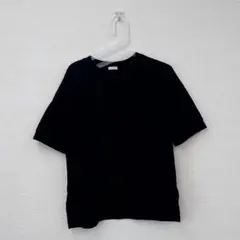 COLZA シンプルTシャツ 半袖 無地ブラックSサイズ