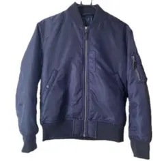 GU 中綿MA-1 ブルゾン　メンズ　ネイビー　Sサイズ