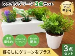 フェイクグリーン 3点セット 人工観葉植物 インテリアのサムネイル