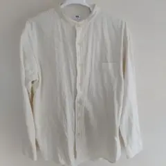 UNIQLO フランネルスタンドカラーシャツMサイズ オフホワイト