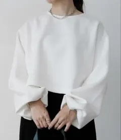 アクアガレージ　ダンボールニット裾ドロストトップス