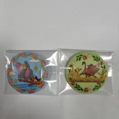 ディズニー刺繍缶バッチ　ライオンキング　ダンボ　2個セット