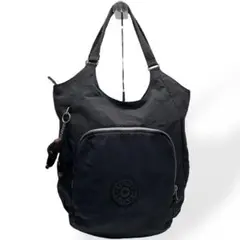 美品　Kipling キプリングトートバッグ　ワンショルダー　ブラック　ナイロン