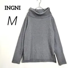 INGNI✨ハイネック長袖リブニット グレー オーバーサイズ【M】 c6037