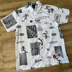 レア NIKE F.C. JOGA BONITO ペイント柄ボタンシャツ 白 M