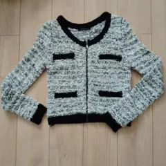 INGNI　イング　　ツイード　　ニット　カーディガン　フォーマル　ホワイト