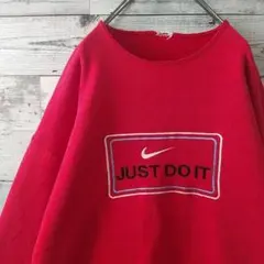 希少デザイン☆90s ナイキ 刺繍 ボックスロゴ センターロゴ スウェット XL