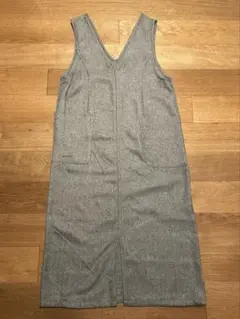 CIAOPANIC TYPY Vネック サロペット グレー ヘリンボーン