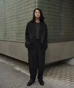 WYM HIGH TWISTED GABA WIDETUCK SLACKS M