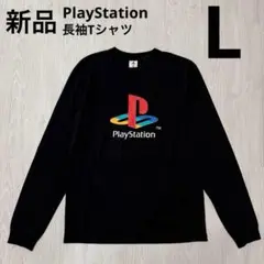 プレイステーション　プレステ　長袖Tシャツ　メンズ　ロゴ　黒　ブラック　L 新品