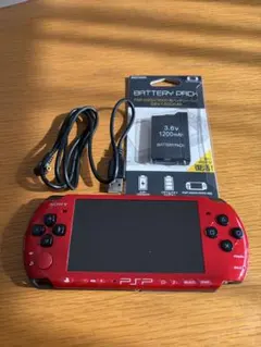 SONY PSP-3000レッドブラックカラー バッテリー新品
