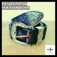 ウエスタンベルト パンク レザー ベルト アメカジ グランジ 古着 w36