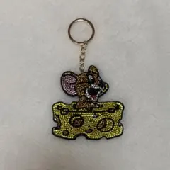 トムとジェリー ラインストーン キーホルダー ジェリー