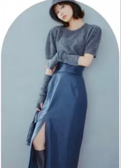 COCO DEAL エコレザーハイスリットスカート　ココディール