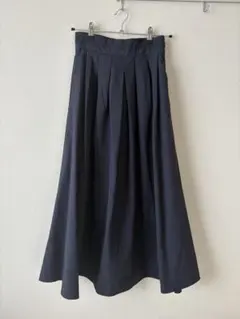 green label relaxingネイビー フレアスカート ロング丈