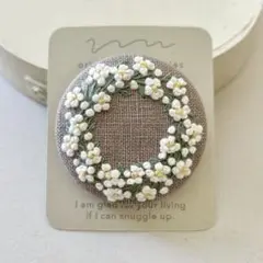 kobana 47㍉ 刺繍ブローチ