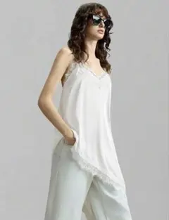 サテンレースキャミミニワンピース/white/JP-M(xs)
