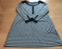 【美品】 バーバリー ロンドン 7分袖ボーダーチュニック ロゴ刺繍のサムネイル