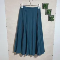 グリーンレーベルリラクシング(size38)ロングプリーツスカート　ウエストゴム