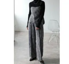 Bonjour sagan　ツイードビスチェ×パンツセットアップ　グレー