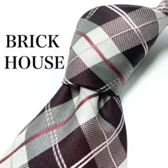 【極美品】 BRICK HOUSE チェック柄 ネクタイ ピンク オシャレ