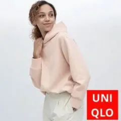 UNIQLO ユニクロ　ウルトラストレッチ　ドライスウェット　プルパーカーピンク