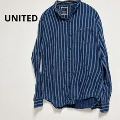 UNITED ストライプ柄長袖シャツ　レディース　メンズ