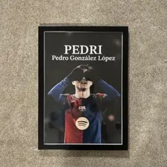 PEDRI ペドリ　バルセロナ　フレーム付きポスター　A4 パロディー