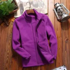 フリースジャケット 紫色