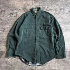 ヴィンテージ70s80s 裏地チェック コットンシャツ M カナダ製 メンズ古着