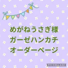 めがねうさぎ様専用　ガーゼハンカチ　オーダー　2枚