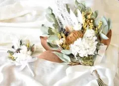 ウェディングブーケ、ブートニアセット＊フォトウェディング₊⁎