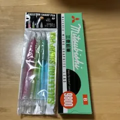 三菱鉛筆 １２本スケルトンシャープペン 3本セット 0.5mm