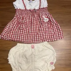 【お得なセット】MIKI HOUSE キャミソール＆かぼちゃパンツ 80