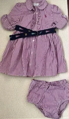 【12M 80くらい】ラルフ　シャツワンピース　パンツ付き！！