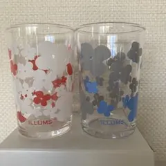 資生堂ILLUMS 花柄グラスセット 2個